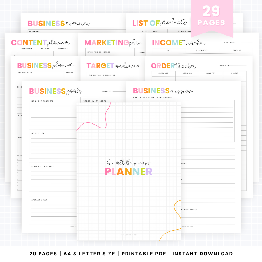 business-planner-printable-pdf-instant download