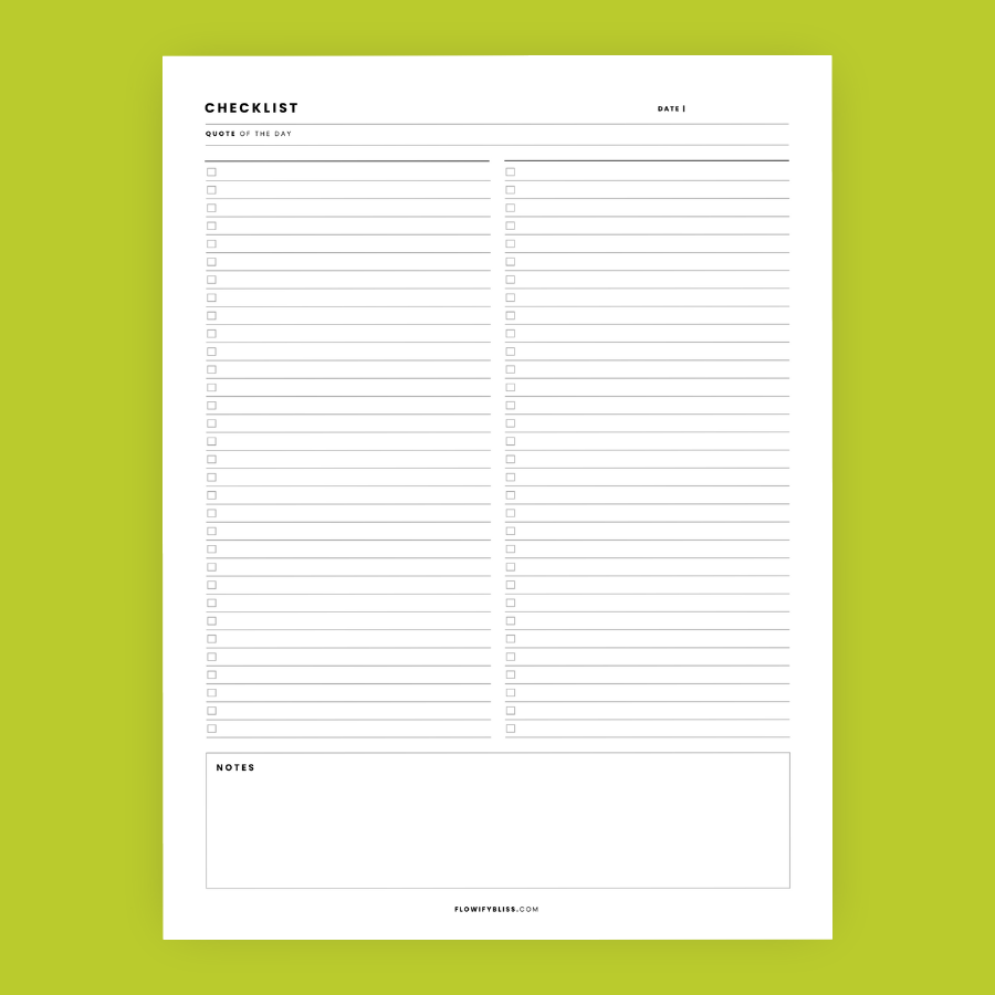 checklist-printable