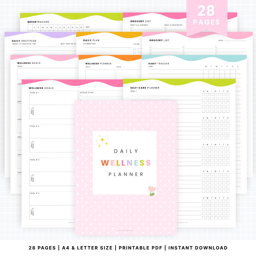 wellness-planner-printable-pdf-instant download