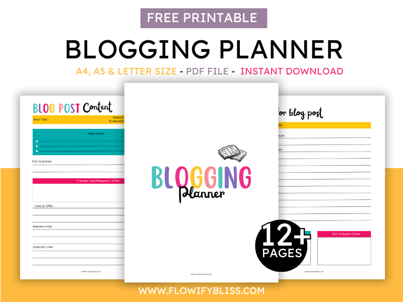 11+ Free Blogging Planner templates