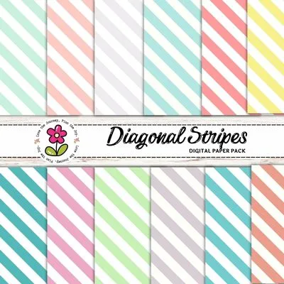 Diagonal Stripes Digital Paper