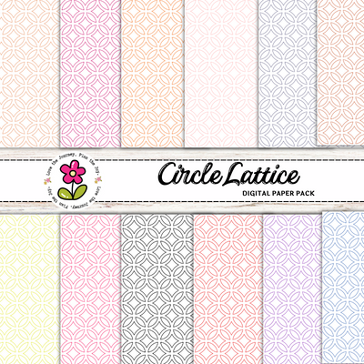 Circle Lattice Digital Paper