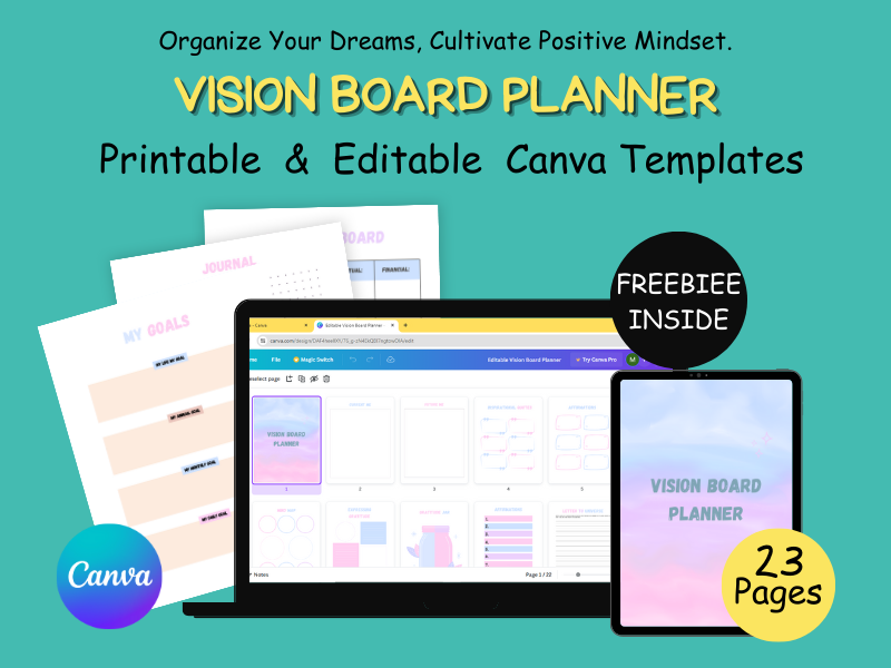 Vision Board Planner - Flowify Bliss
