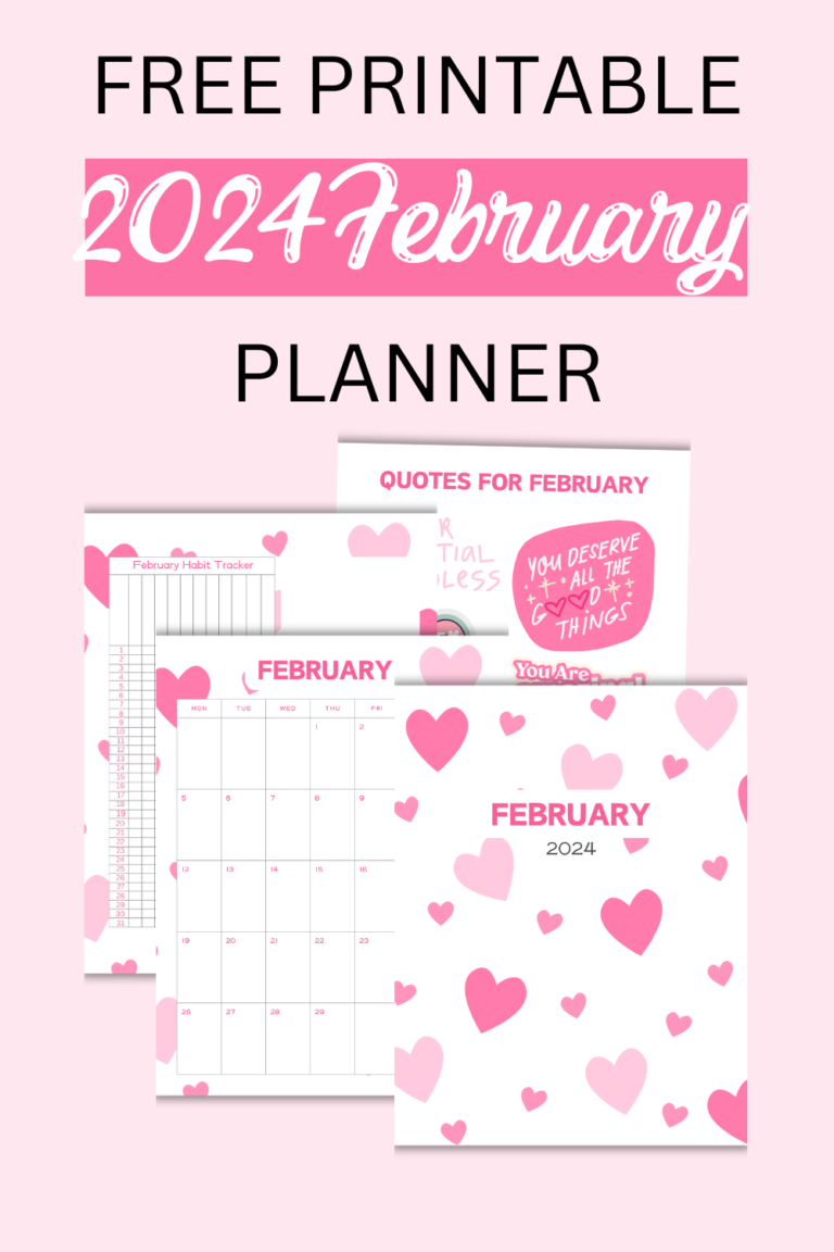 Free Printable 2024 February Planner - Flowify Bliss