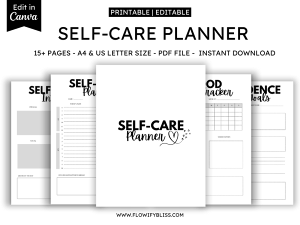 Editable Self-care Planner