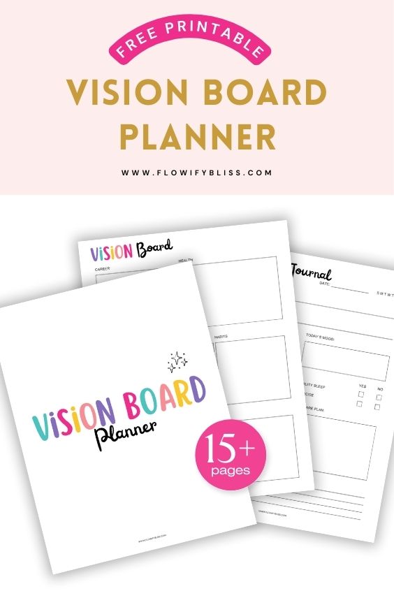 Free Printable Vision Board Planner - Flowify Bliss