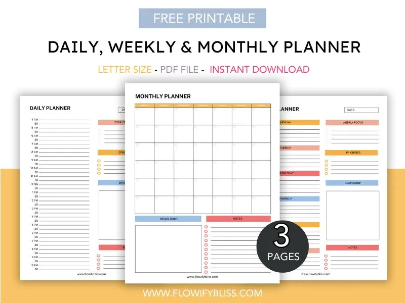 Daily-weekly-monthly-planner
