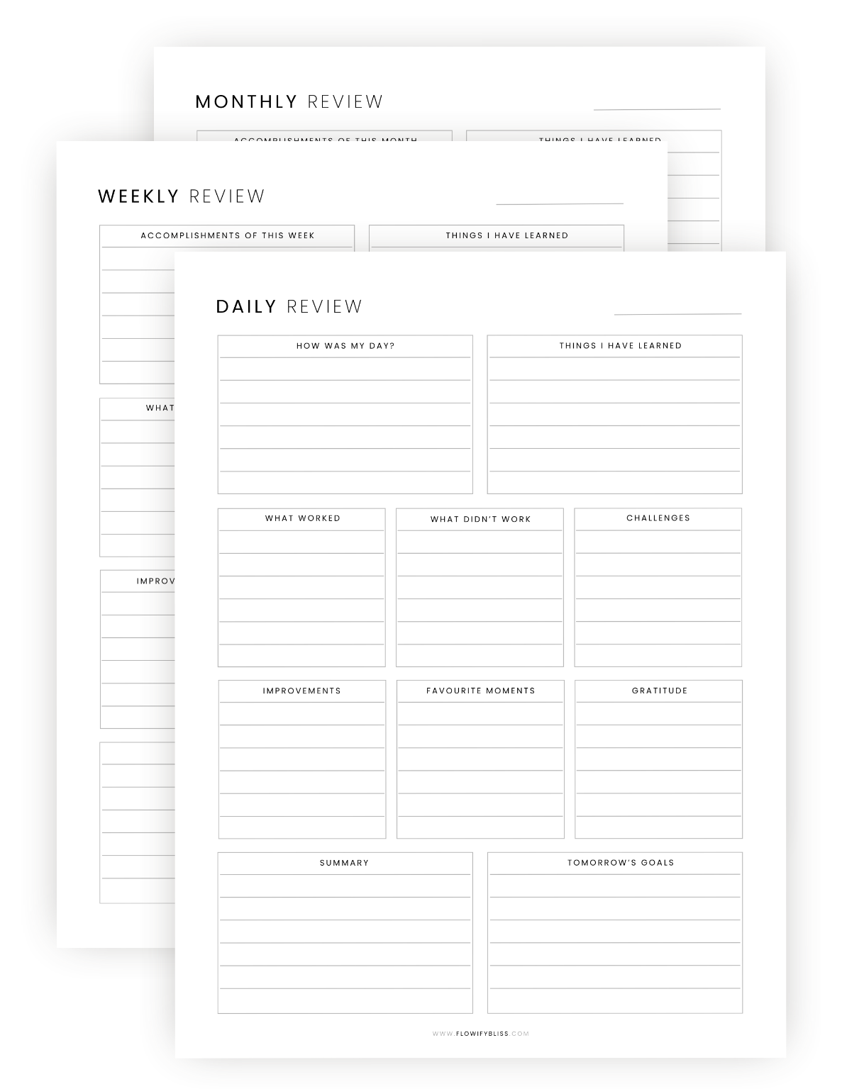 daily-weekly-monthly-review-printable