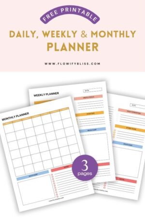 Free Printable Weekly Planner - Flowify Bliss