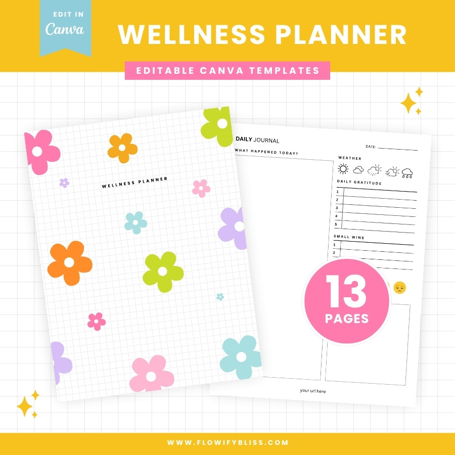 editable wellness planner