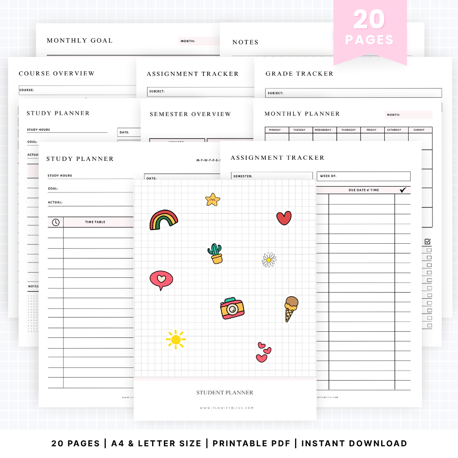student-planner-pdf-instant download