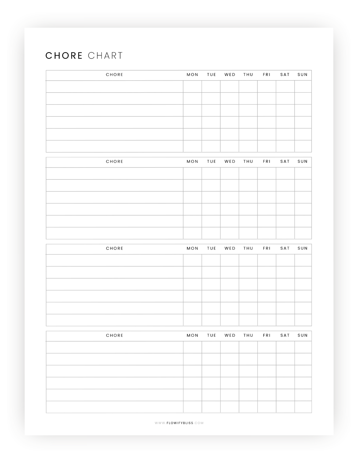 chore chart printable v1 pdf