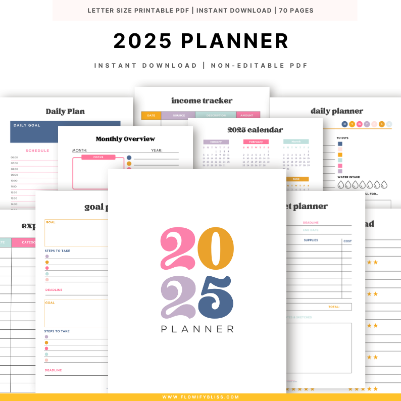 2025 Calendar Printable - Flowify Bliss 2025-calendar-printable-flowify-bliss