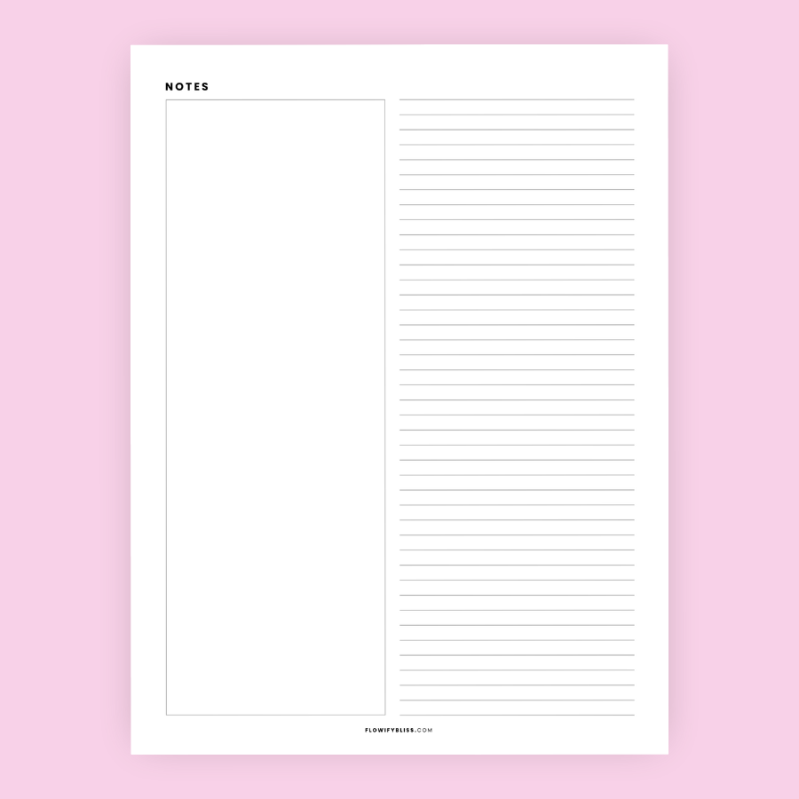 notes-page-printable