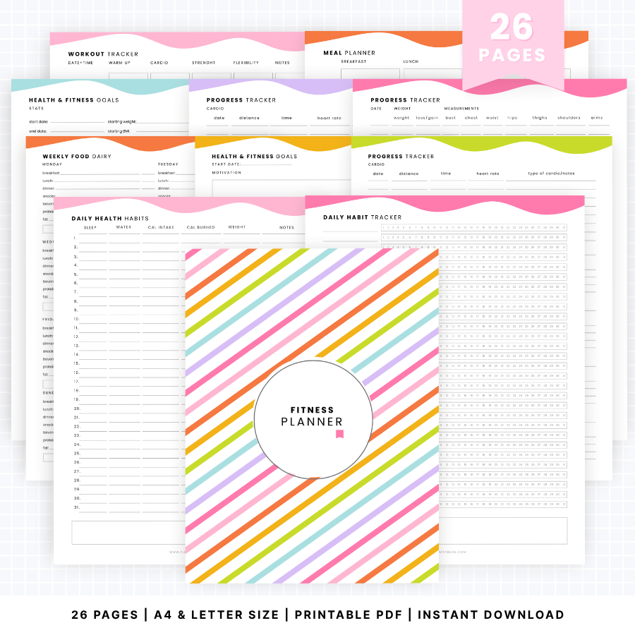 fitness-planner-printable-pdf-instant download