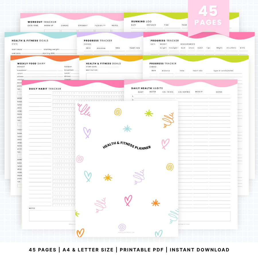 health&fitness-printable-pdf-instant download