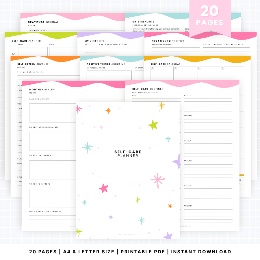 self-care-planner-pdf-instant download