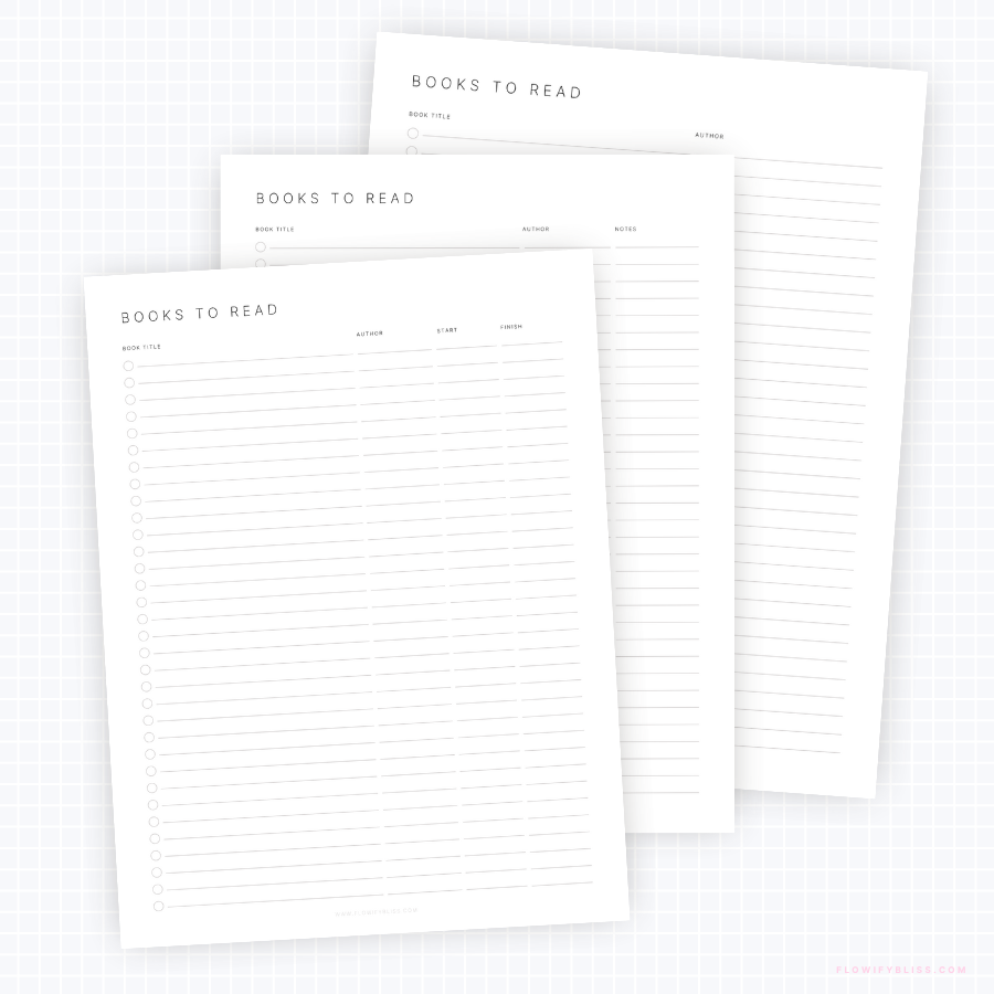books-to-read-planner-printable