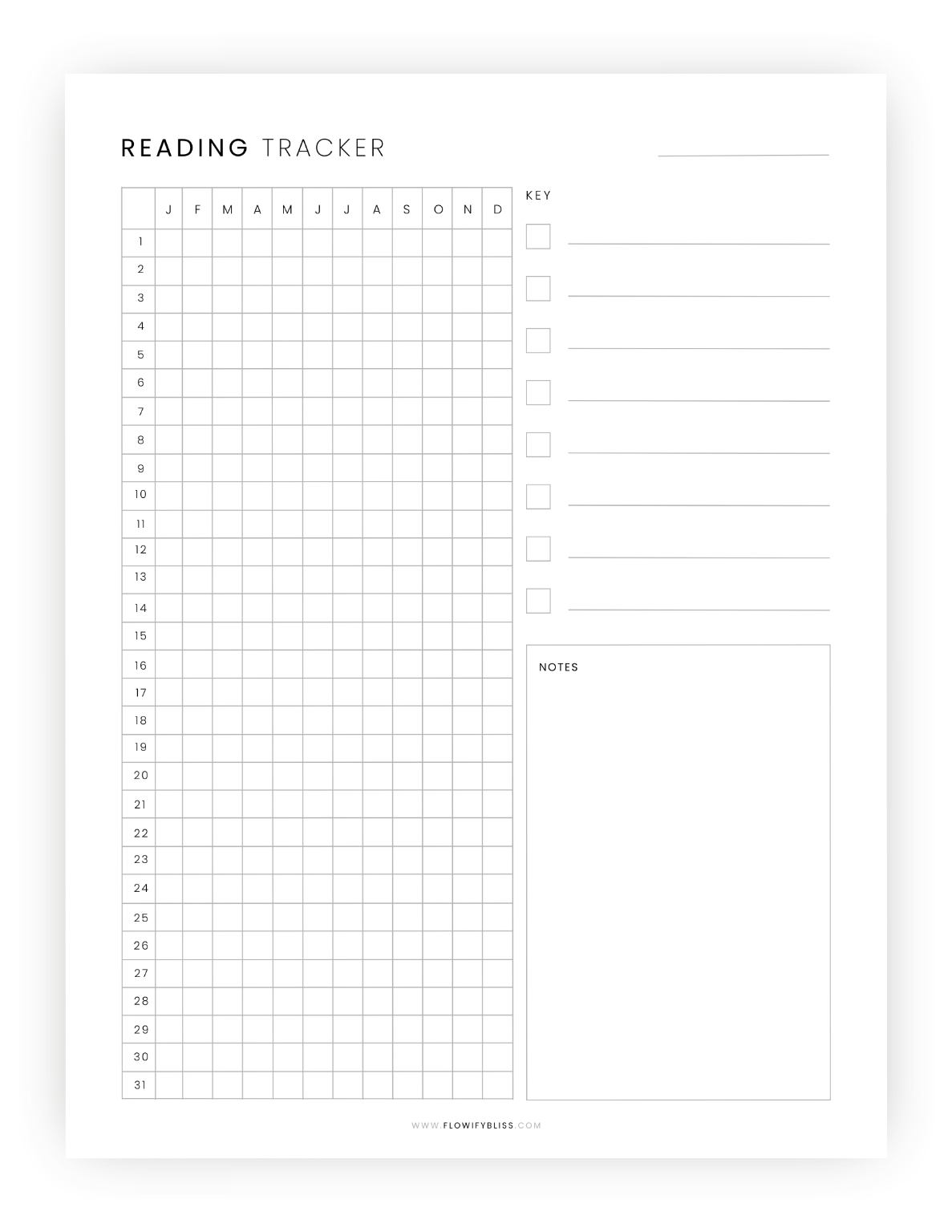 yearly reading tracker v1