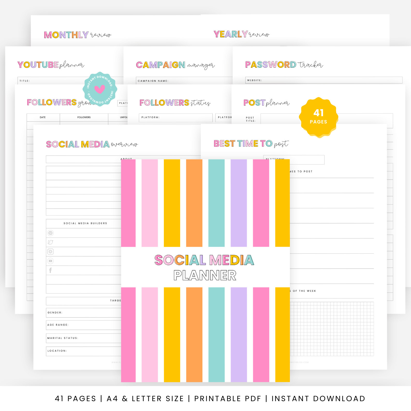 social-media-planner-printable
